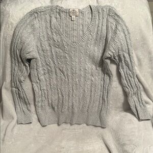 St. John's Bay Light Gray V-Neck Sweater